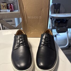 Nisolo Diego Everyday Black Leather Low Top Sneakers NEW 13